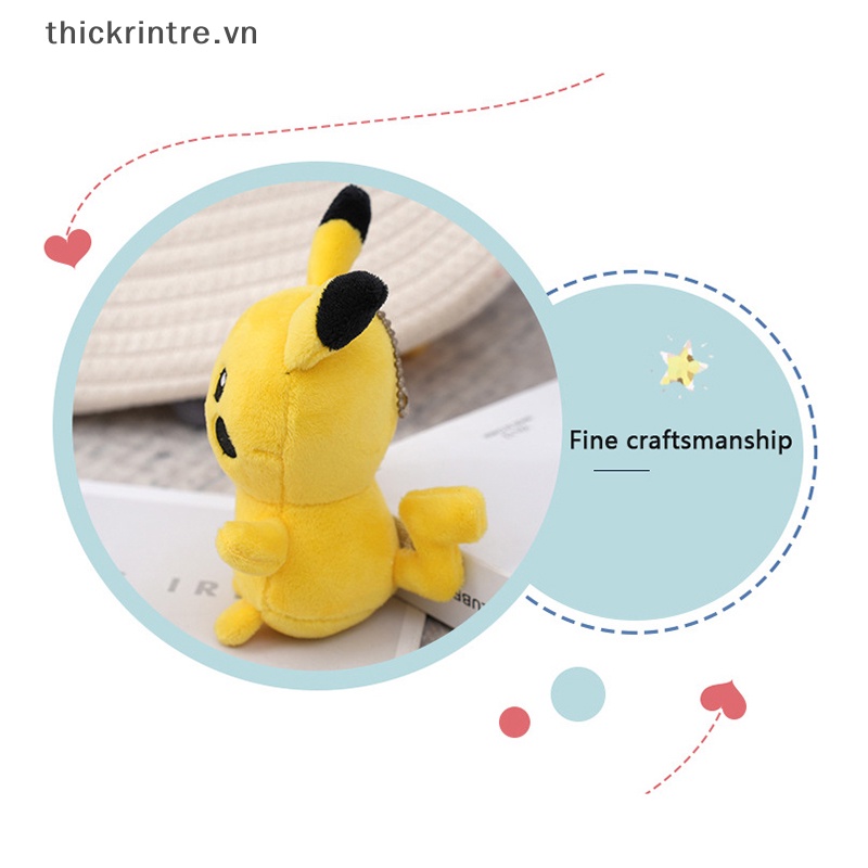 Móc Khóa Hình Pikachu Nhồi Bông Dễ Thương