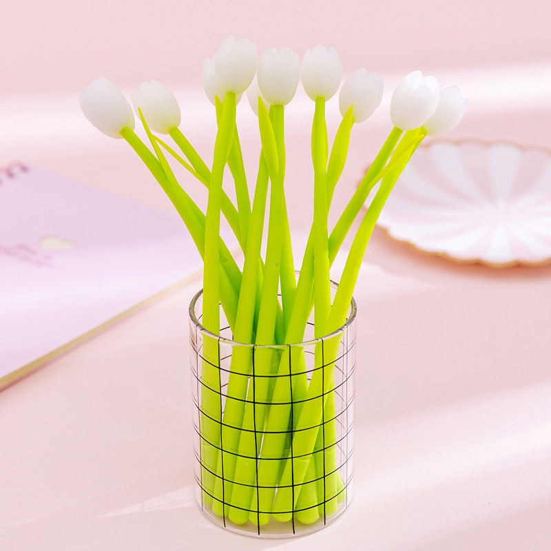 Bút Mực Đen Hình Hoa Tulip Thay Đổi Màu Sắc Dễ Thương Cho Học Sinh