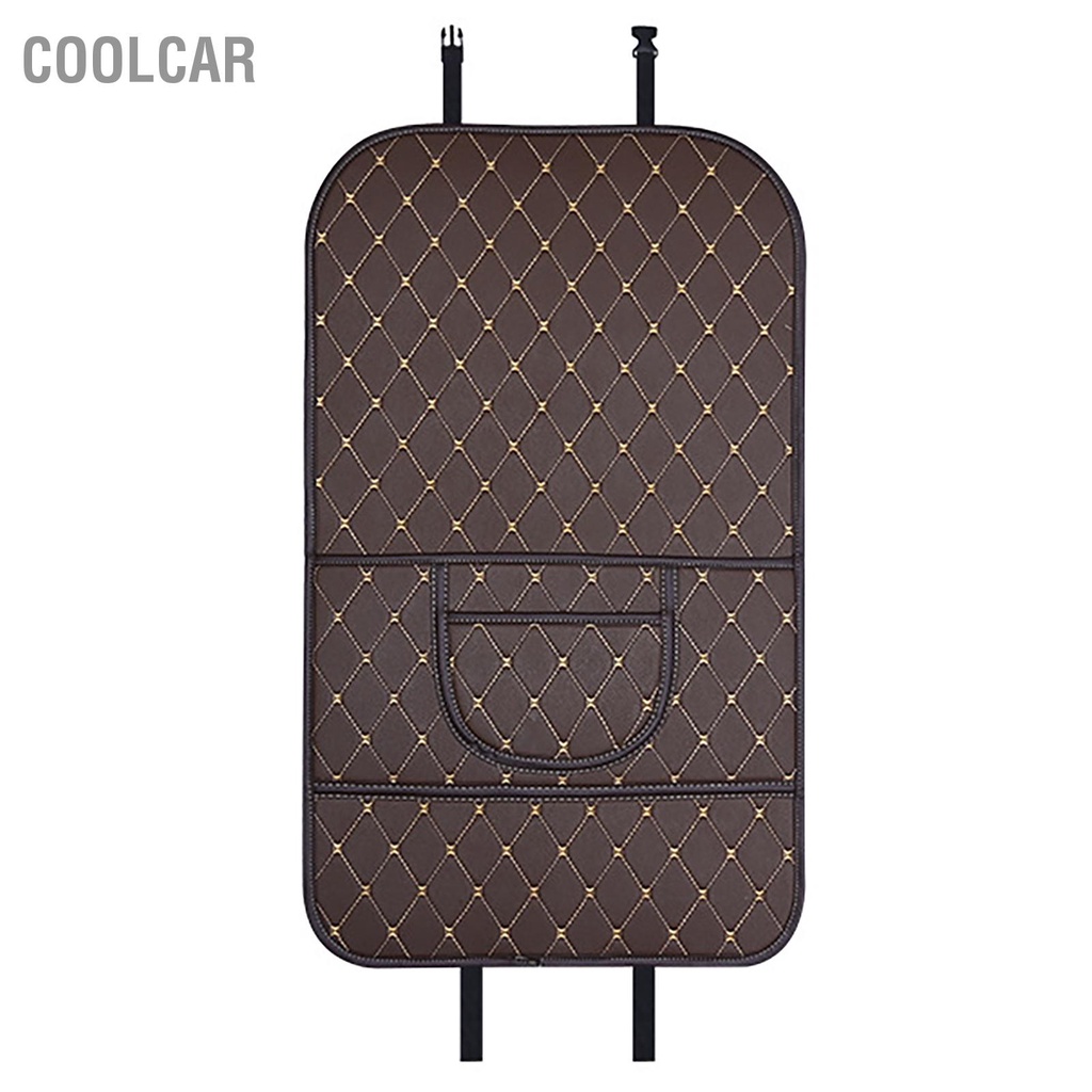CoolCar Tấm Bảo Vệ Ghế Sau Ô Tô Với Túi Quản Da Nhân Tạo Chống Bụi Phía Thảm Đá Đa Năng Phù Hợp Cho Xe