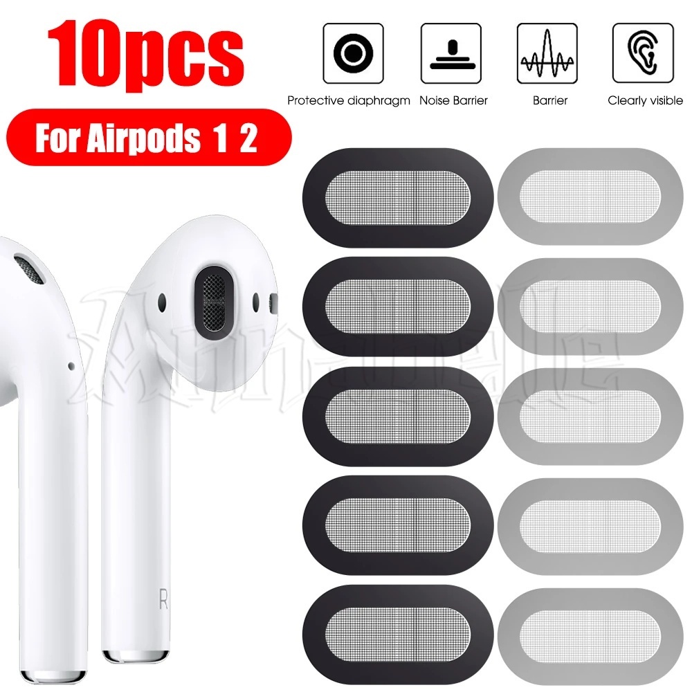 Set 10 / 20 Tấm Lưới Thép Bọc Tai Nghe Airpods 1 2 Bảo Vệ Chống Bụi