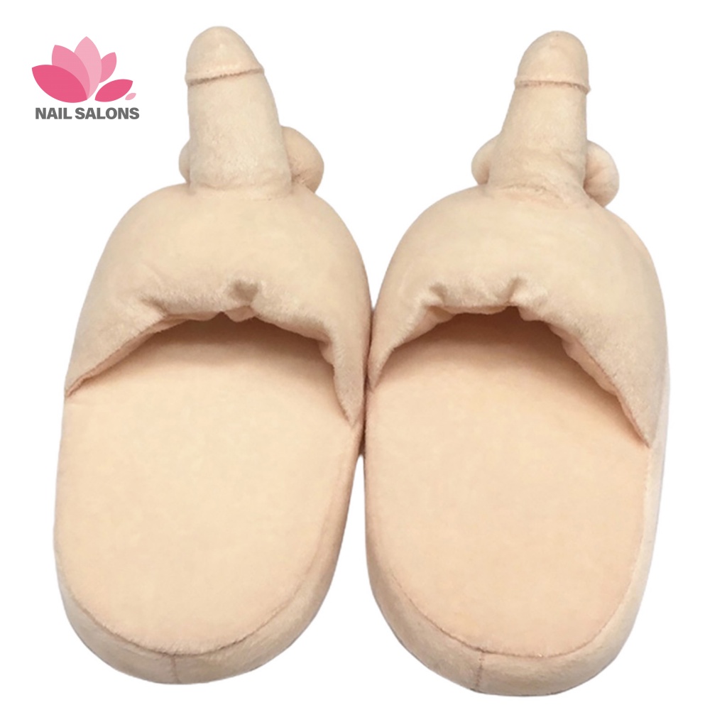 1 Đôi Dép Bông Phẳng Chống Trượt Sáng Tạo Thời Trang Mùa Đông Cho Nam Nữ