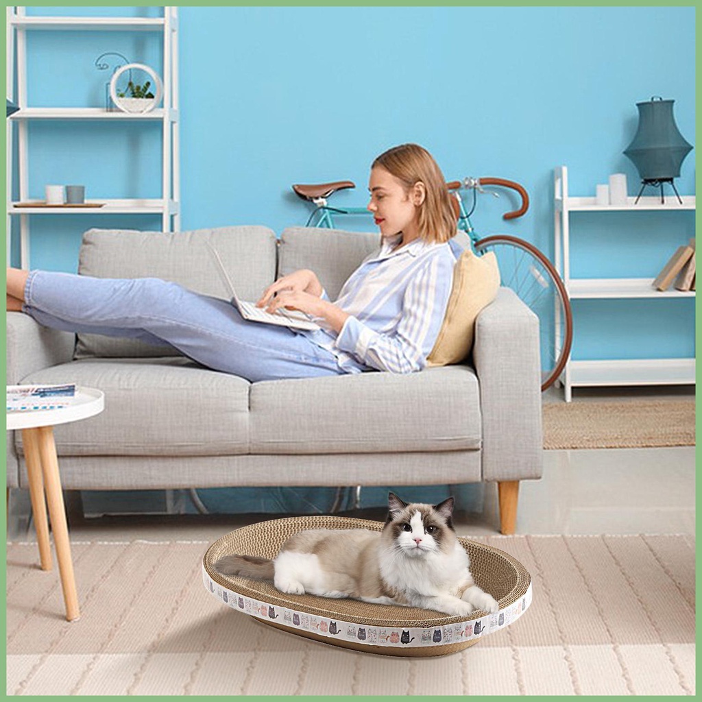 Tấm Bảng Cào Móng Cho Mèo Hình Oval Độ Chính Xác Cao pexu1vn