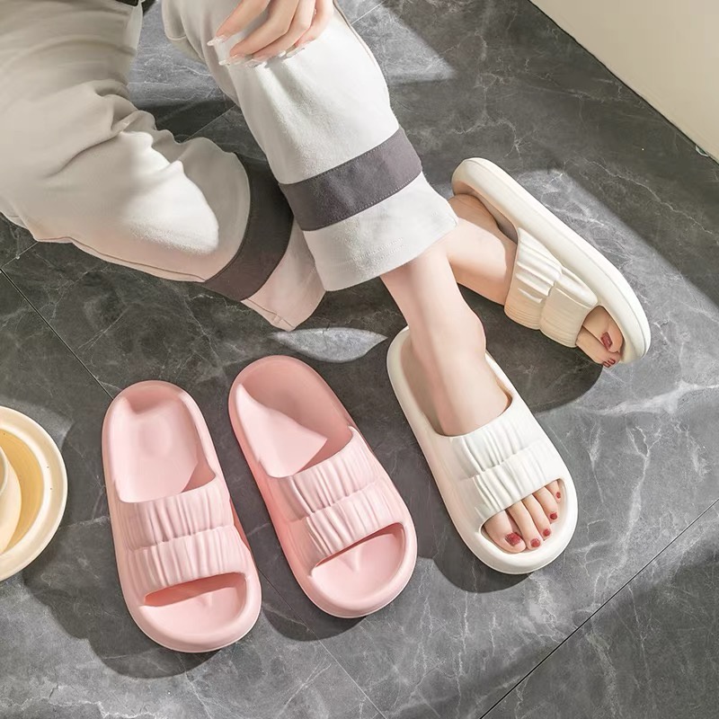 𝐢𝐃É𝐏 𝐃𝐋𝟑𝟕𝟕 Dép bánh mì nữ quai ngang Bèo Nhún EVA mềm siêu nhẹ êm chân đi trong nhà