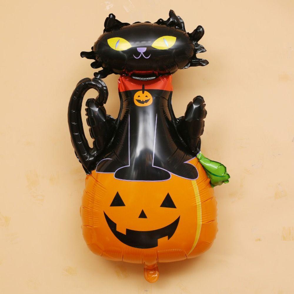 Bong Bóng Bơm Hơi Hình Đầu Lâu / Dơi / Bí Ngô / Ma Quỷ / Bí Ngô mini Bằng Màng Nhôm Trang Trí halloween