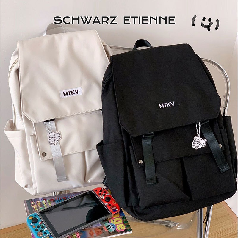 Schwarz ETIENNE Ba Lô Đi Học Thời Trang Đường Phố Hàn Quốc Đơn Giản Sức Chứa Lớn Dễ Phối Đồ
