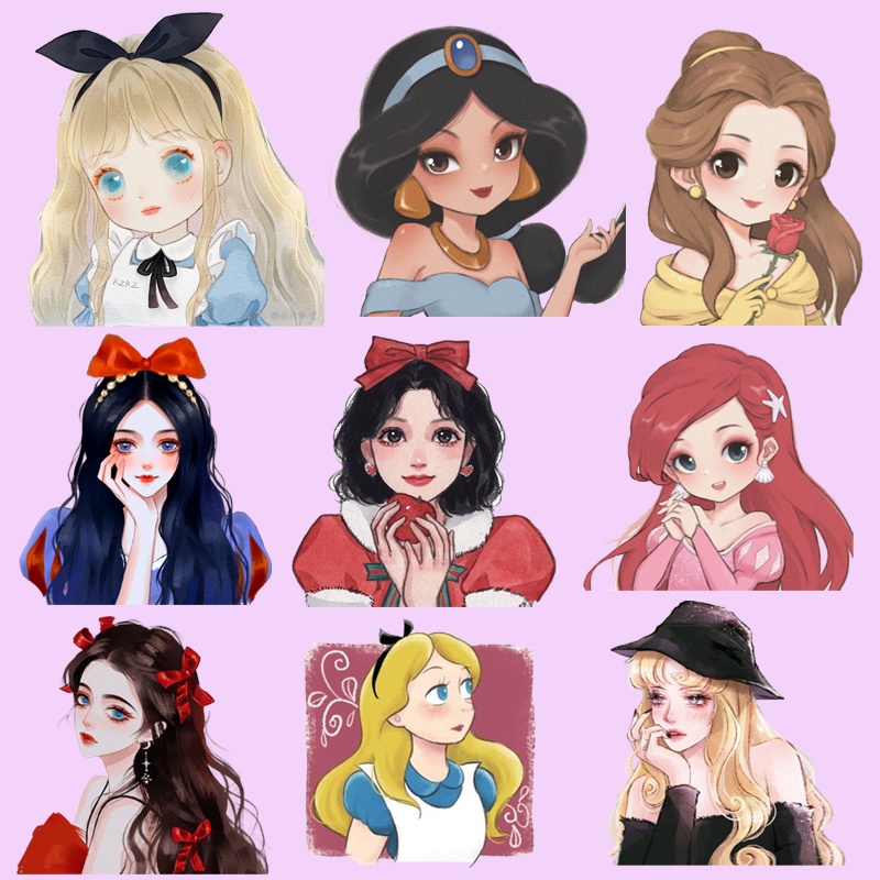 Miếng Dán Chuyển Nhiệt Trang Trí Túi Xách / Ủi Quần Áo Hình Công Chúa Disney DIY
