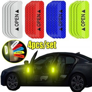 Bộ 4 đề can phản quang cảnh báo mở cửa xe hơi