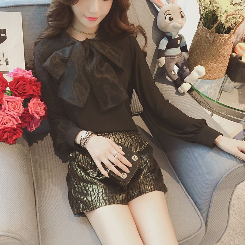 Áo Sơ Mi Tay Dài Vải organza Thắt Nơ Phong Cách Hàn Quốc Thời Trang Xuân Thu Hàng Mới 2023 Dành Cho Bạn Nữ