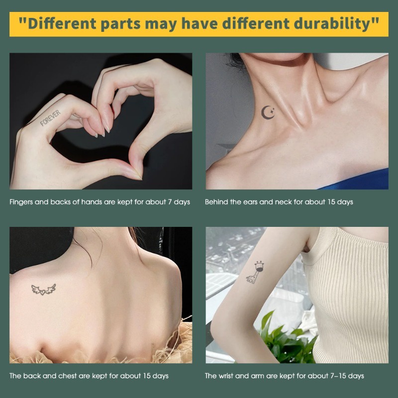 Miếng Dán Hình Xăm Tạm Thời Họa Tiết Hoạt Hình Chống Nước Dùng 1 Lần