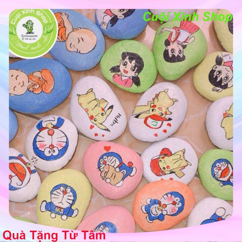 Tranh Đá cuội  mini nhân vật Xuka trong Doraemon món quà đẹp