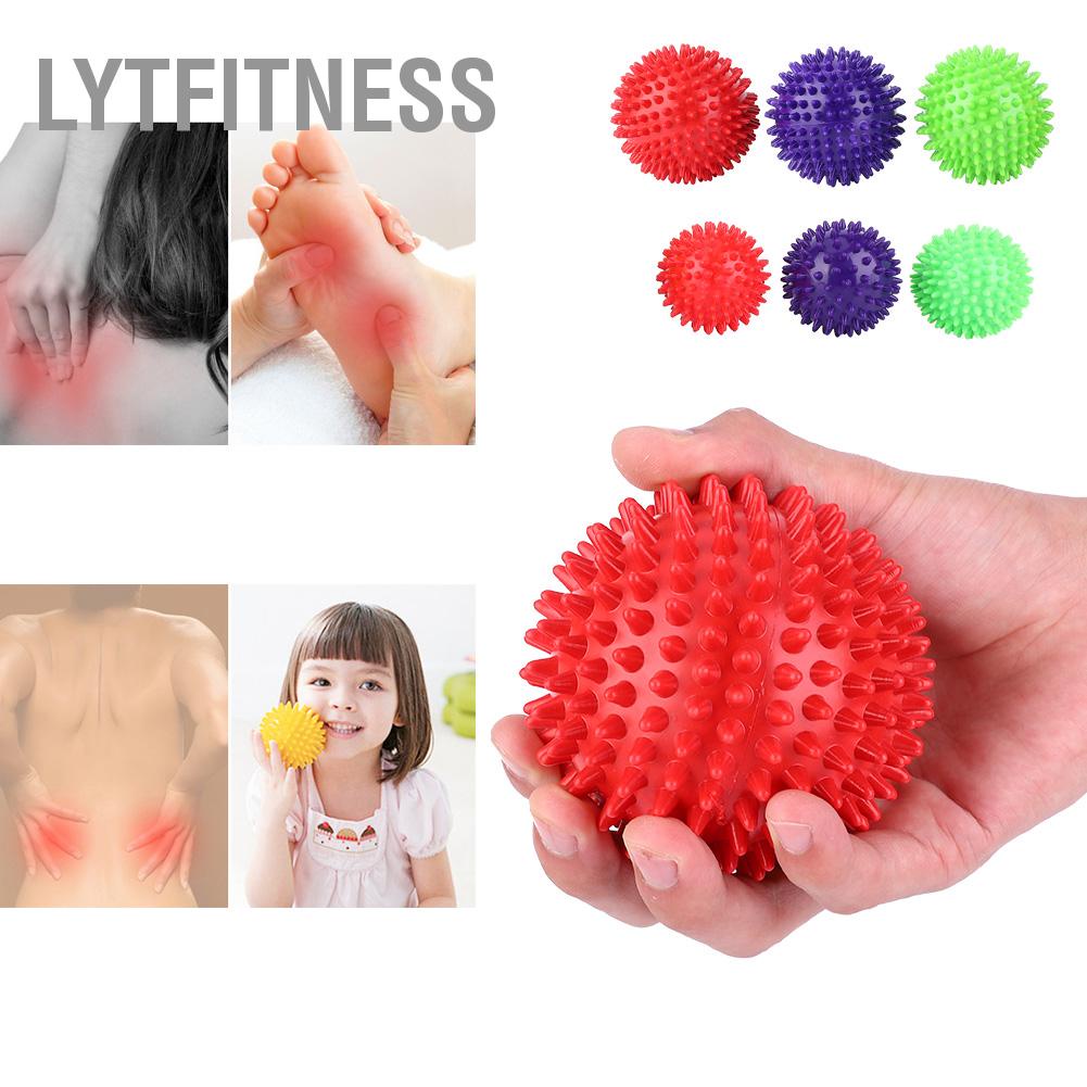 LYTFitness Con lăn massage bằng nhựa bền Cơ thể bóng có gai Tập dục Dụng cụ thư giãn ngón tay 7 5cm/9cm