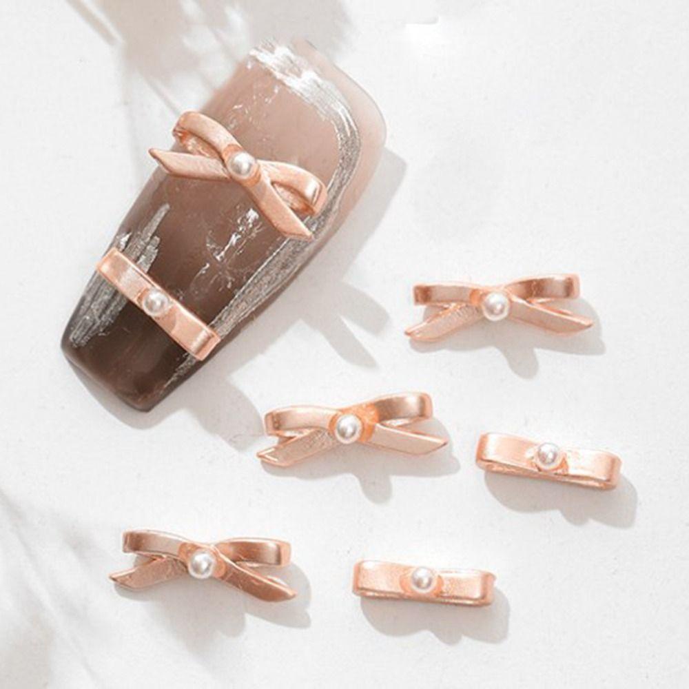 Cordellaub Set 10 Phụ Kiện Nơ Đính Đá 3d Trang Trí Móng Tay Nghệ Thuật Múa Ba Lê