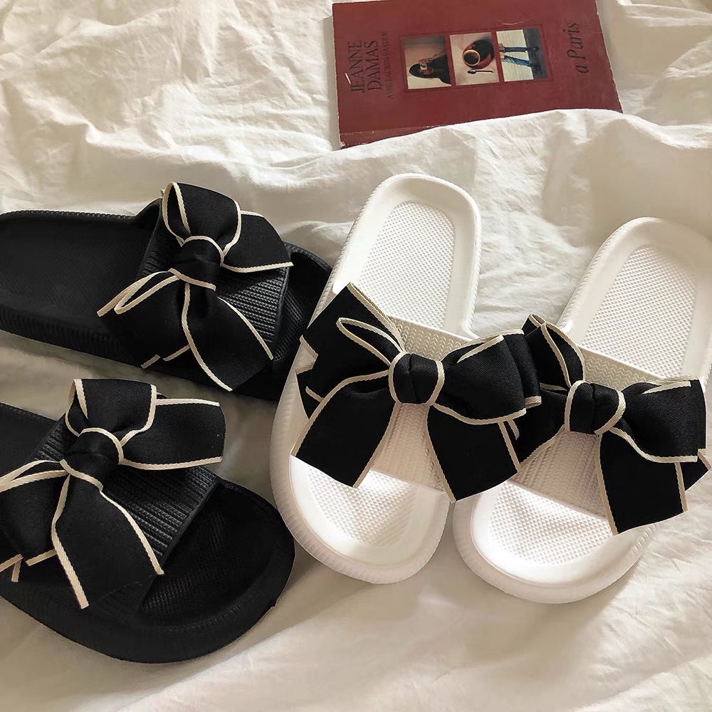 Dép Lê Đính Nơ Phong Cách Pháp Thời Trang Mùa Hè Siêu hot Phong Cách Mới Cho Nữ kyck