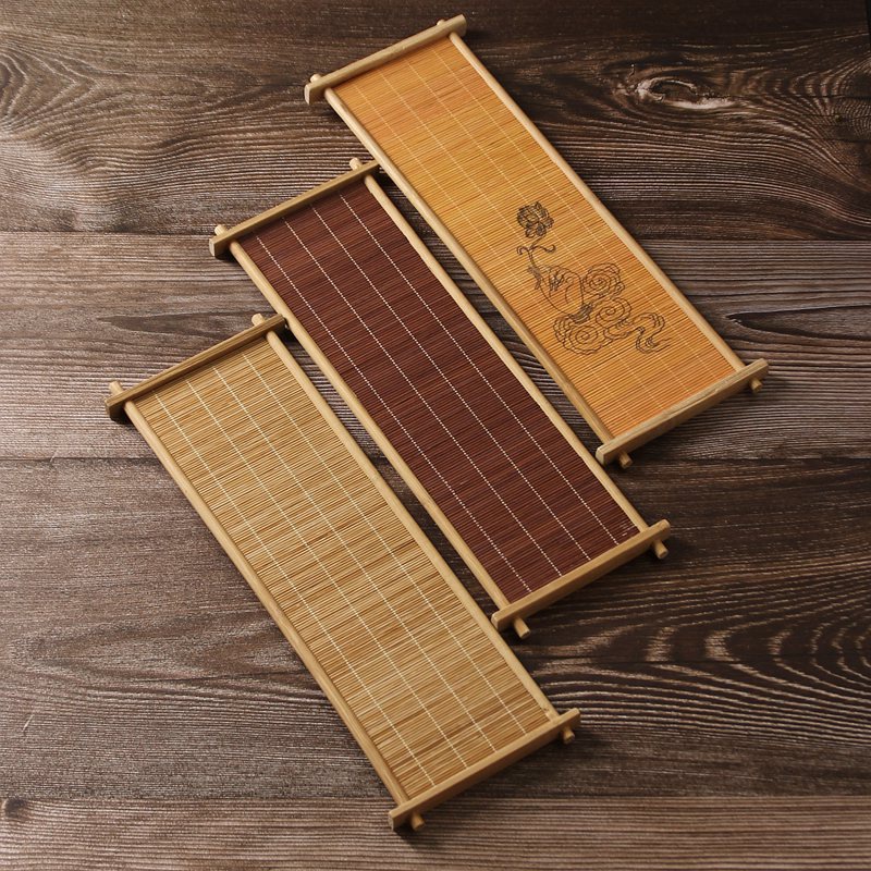Khay Trà Tre & Bàn Pha Khô Lụa Tre 30*10 - Gỗ Tre Đặc Kiểu Nhật Khay Trà Hình Chữ Nhật Một Lớp Tre -Phong cách Kiểu Nhật