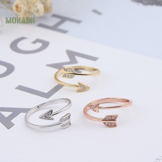 Nhẫn Hở Đính Đá Hình Mũi Tên Cho Cặp Đôi