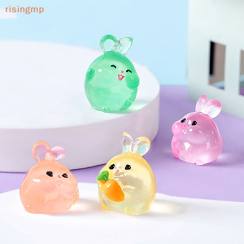 Set 3 Đồ trang trí Thỏ Dạ Quang Mini Trang Trí Tiểu Cảnh / Nhà Búp Bê
