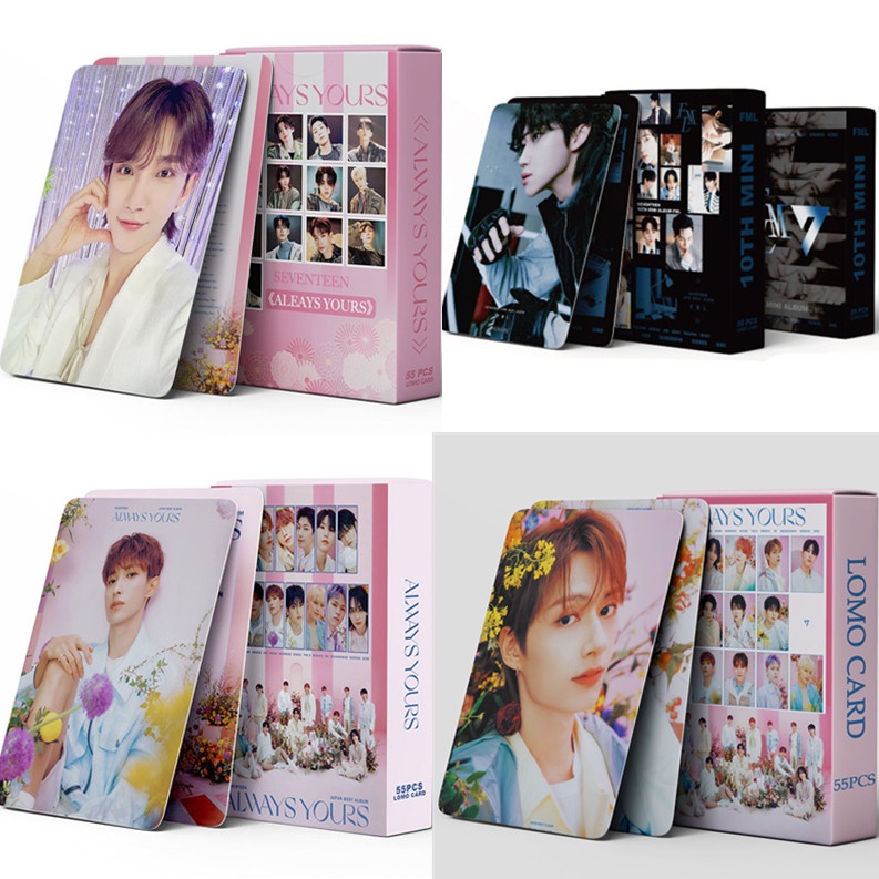 Hộp 55 Ảnh Lomo Card Nhóm Nhạc SEVENTEEN 10th Mini