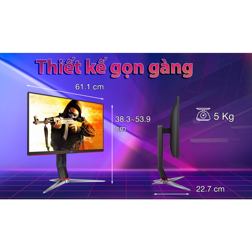 MÀN HÌNH GAMING AOC 24G2Z/74
