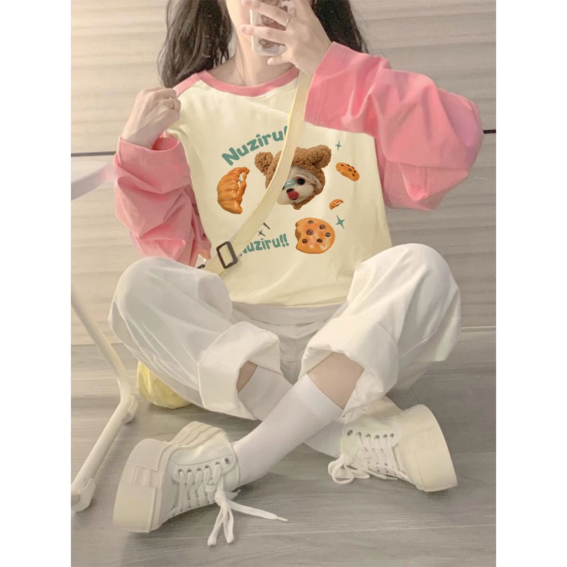 Áo Thun Nữ Tay Dài Cổ Tròn 100% Cotton Hiixivi 2023