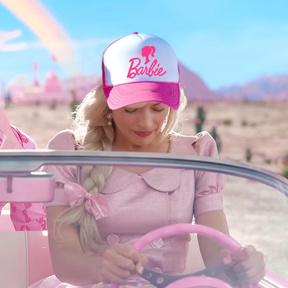 Barbie phong cách màu hồng mũ bóng chày ins phong cách hot girl mũ dễ thương mũ thường ngày bên trucker mũ lưới mũ snapback mũ bóng chày mũ có thể điều chỉnh