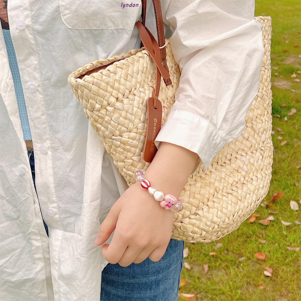 Lyndon bunny bracelet thời trang phổ biến màu kẹo kpop hạt trang sức cặp đôi quà tặng phụ nữ chuỗi tay