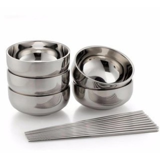 Bát inox 2 lớp trơn cách nhiệt đủ kích cỡ