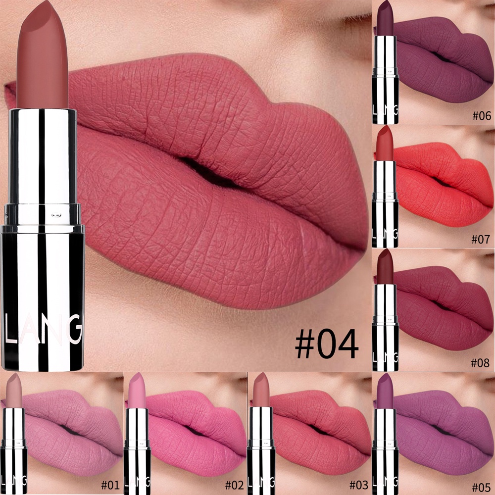 8 màu matte bullet lipstick waterproof long-lasting velvet lipstick easy to wear 2023 nude batom nut