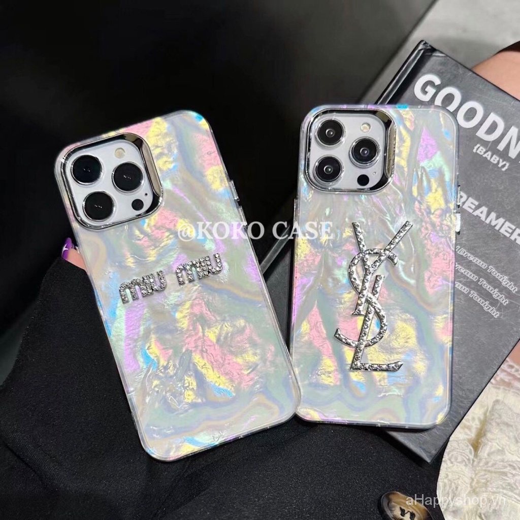 Ốp Điện Thoại Vân Kim Cương Cao Cấp Cho Iphone 14promax 13 12pro