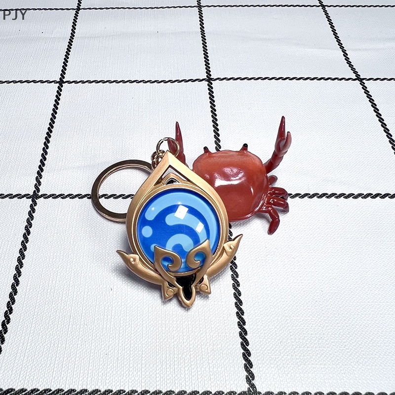Pjy anime keychain genshin impact vision yếu tố mắt của chúa cho nam giới móc chìa khóa ô tô phụ kiện túi dễ thương mặt dây chuyền vòng chìa khóa quà tặng pj