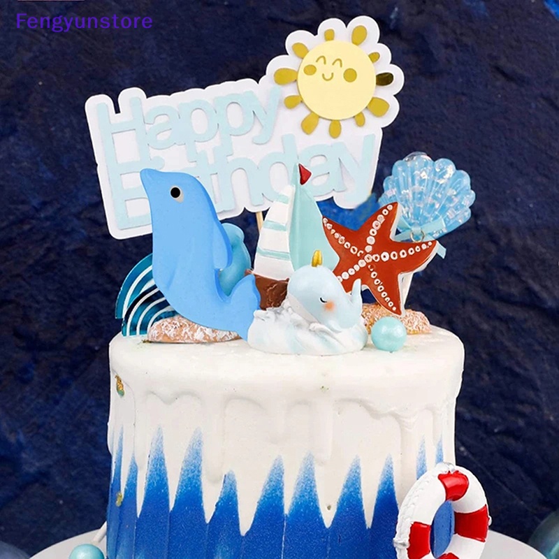 Feng sea creatures silicone molder fondant baking cake chocolate resin diy fish mold vn