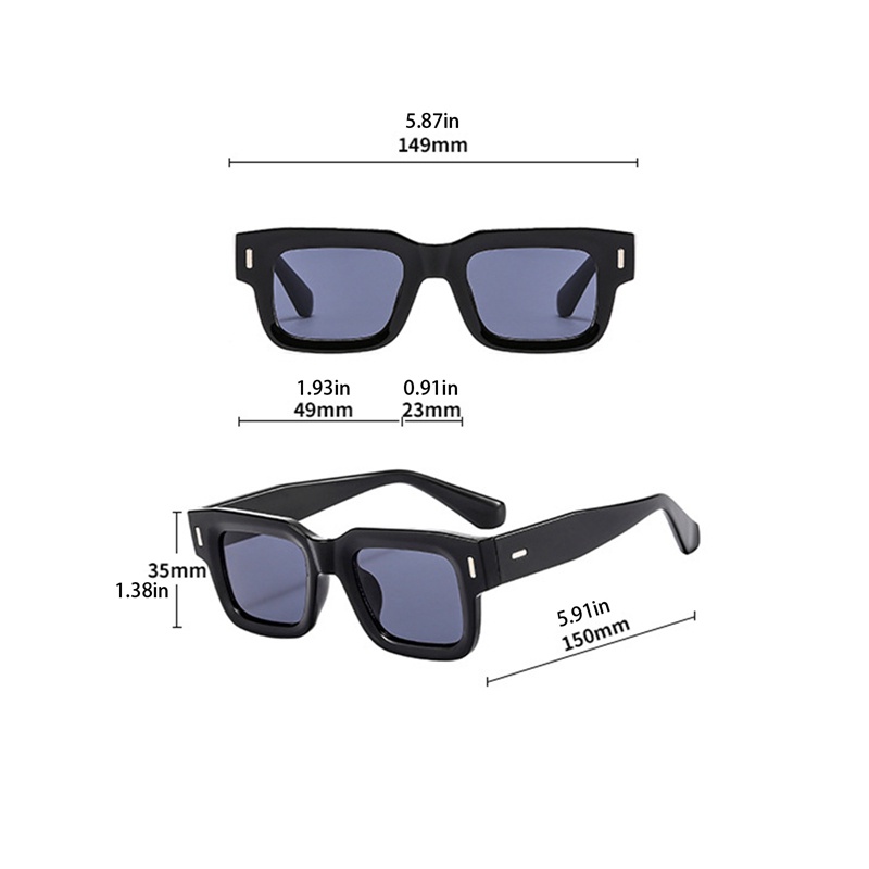 Kính Mát Gọng Vuông Nhỏ Phong Cách retro Thời Trang