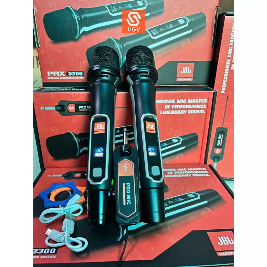 Bộ 2 Micro Không Dây JBL PRX 3300 và PRX 6600pro Chống Hú Siêu Nhẹ Pin Sạc Tiện Lợi