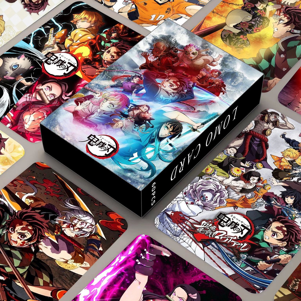 Demon Slayer Photocard Lomo Card Anime Collectibles 60pcs/box