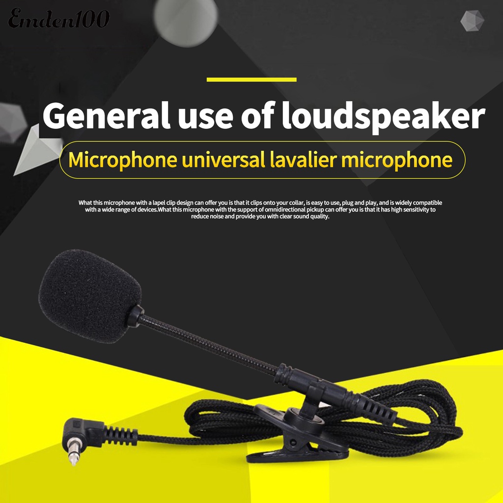 Micrô có dây emden có độ nhạy cao đa hướng pickup anti-whistle chất lượng âm thanh rõ ràng 3,5 mm âm thanh rõ ràng micrô nhỏ ve áo cho hội nghị