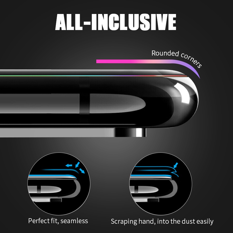 Bảo vệ màn hình bằng kính cường lực cong đầy đủ cho huawei p30 p40 p50 pro mate 20 30 40 nova 8 9 10 pro