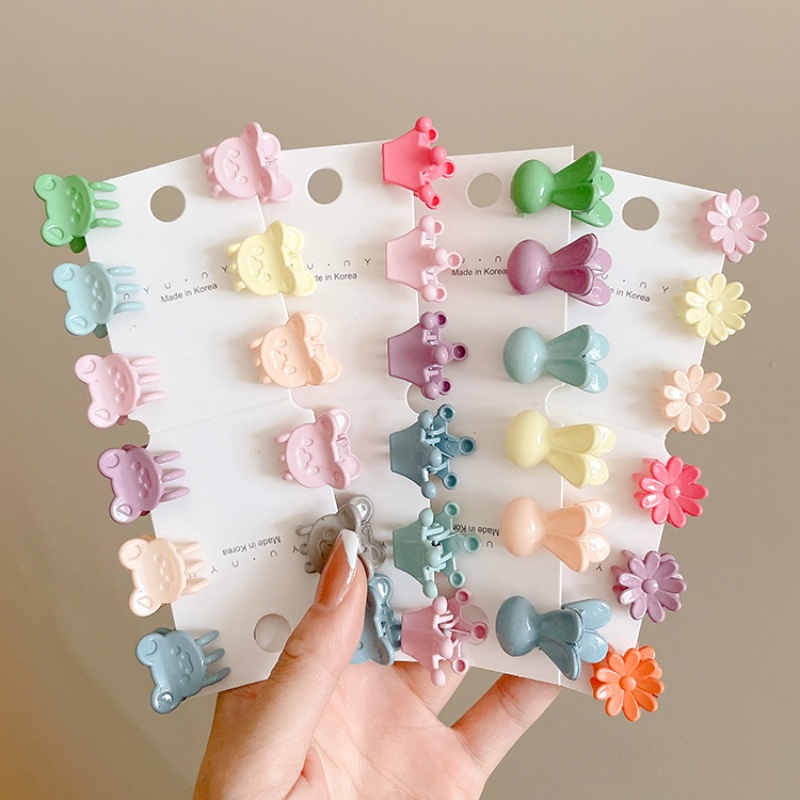 25/50 bộ cô gái ngọt ngào đi chơi kẹp tóc mini đầy màu sắc đa năng