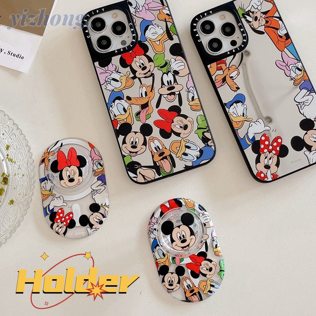 Giá đỡ điện thoại chân đế hoạt hình dễ thương chuột mickey minnie sáng tạo chân đế thu hút từ tính cho điện thoại di động trần truồng magsafe case tablet điện thoại di động có thể gập lại anti-drop pc bracket