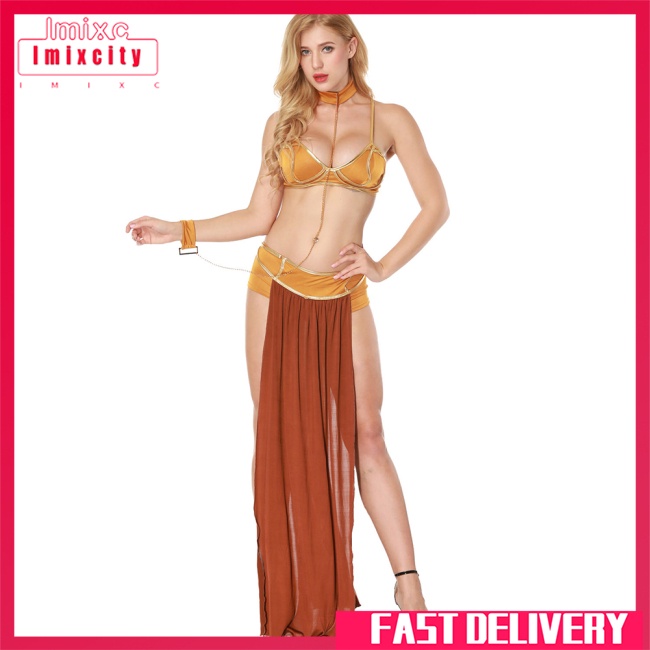 Imixcity 1 92% polyester 8% vải thun cosplay châu âu và mỹ ả rập sexy đồ lót váy