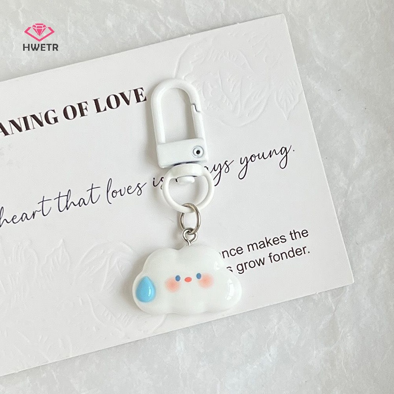 Móc khóa đám mây HWETR dễ thương phong cách thời trang treo chìa khóa ô tô/ túi xách sáng tạo cho nữ