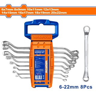 Bộ 8 cờ lê 2 đầu vòng 6-22mm wadfow wfr3208