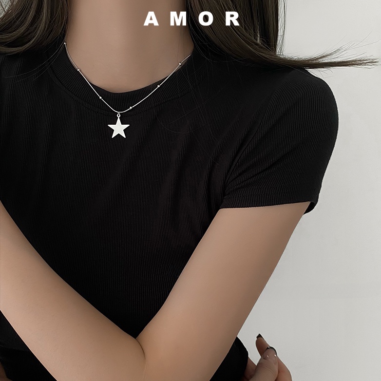 Y2k Vòng Cổ choker Hình Ngôi Sao Xương Rắn Không Phai Màu Đơn Giản Cho Nữ