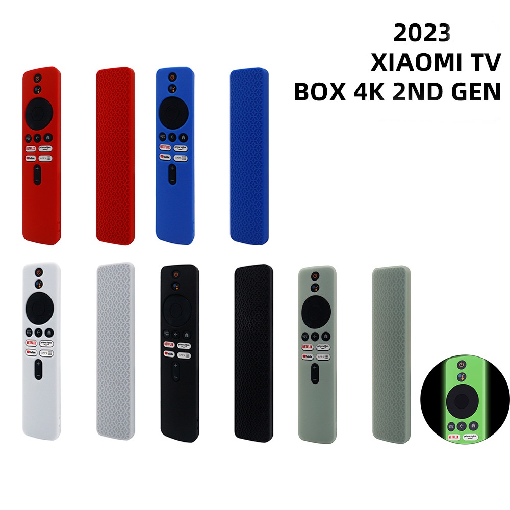 Vỏ bảo vệ silicone cho 2023 xiaomi mi 4k tv box thế hệ thứ 2 anti-drop anti-slip remote control case phụ kiện