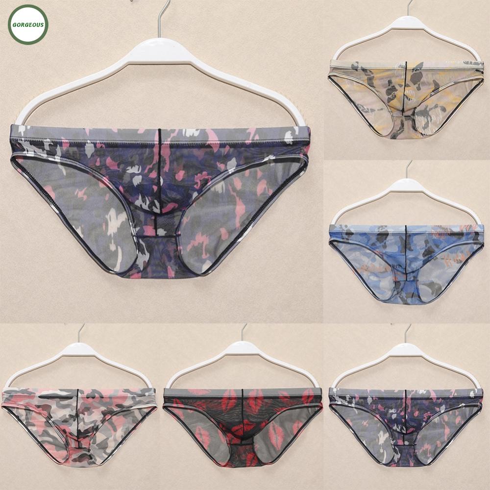 New Coming~Men Brief Breathable Underwear Comfortable Lingerie Low Rise See-Through#Home Essentialses