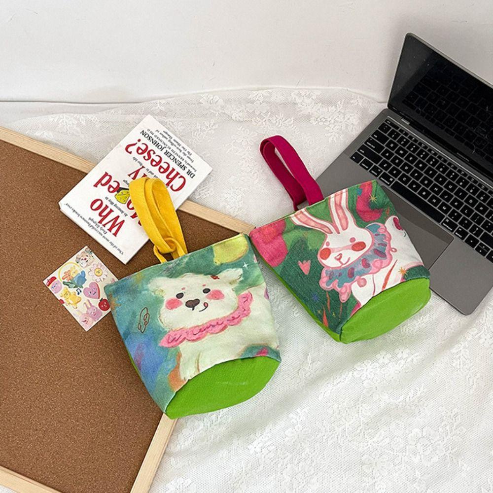 UUMIR xách tote UUMIR kẹp nách sức chứa lớn màu trơn in hoạt hình cho nữ