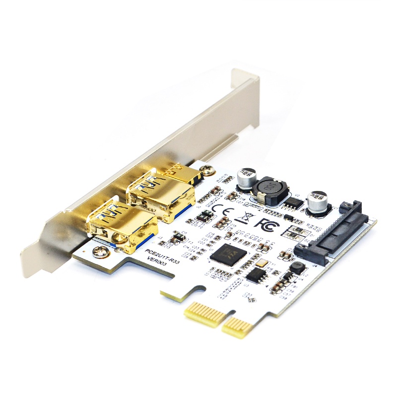 Card Mở Rộng Pcie 1 Cổng usb 3.1 type-c + 2 Cổng usb 3.0 sata 15pin gen 2 10gbps add Thẻ