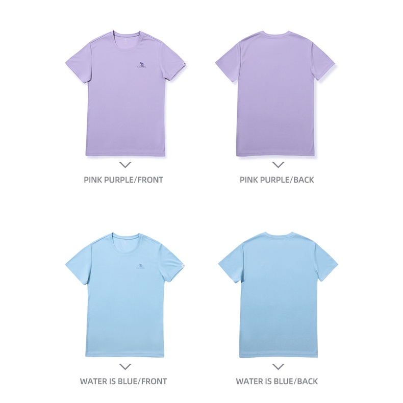 Áo thun thể thao CAMELSPORTS chất cotton cổ tròn tay ngắn nhanh khô thời trang leo núi ngoài trời cho nữ