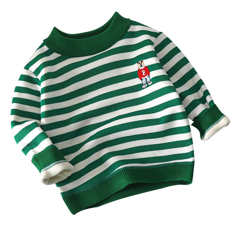 Áo Len Dày Lót Lông Cừu Phong Cách Thu Đông Mới Cho Bé Trai Và Bé Gái