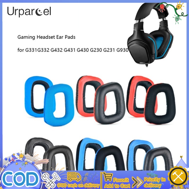 Cặp đệm tai URPARCEL thay thế tai nghe chụp tai cho Logitech G35 G930 G430 F450 G331 G231 G431