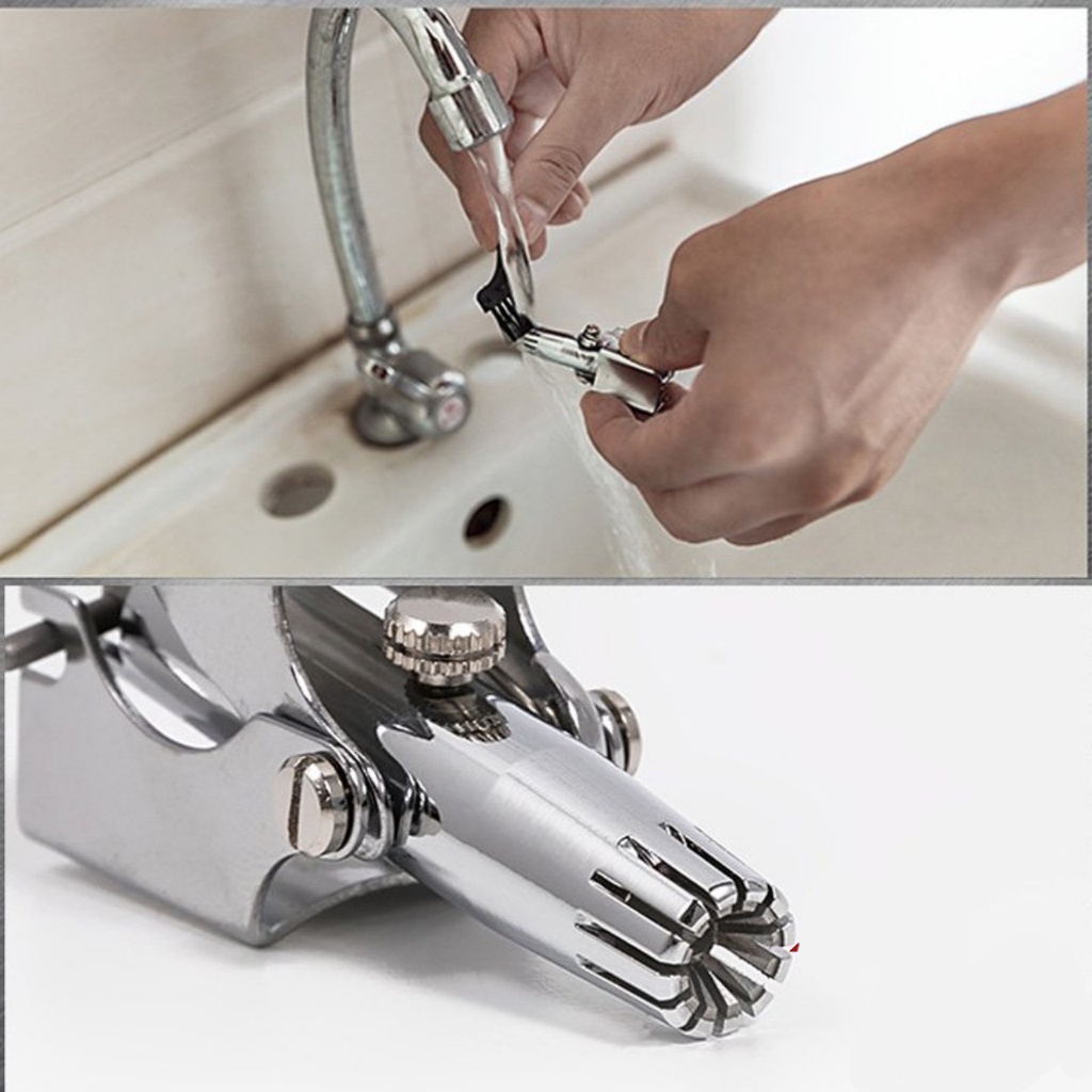 Máy Inox Đâu Tròn Cắt Xoay 360* Tỉa Lông Mũi Bằng Không Gỉ