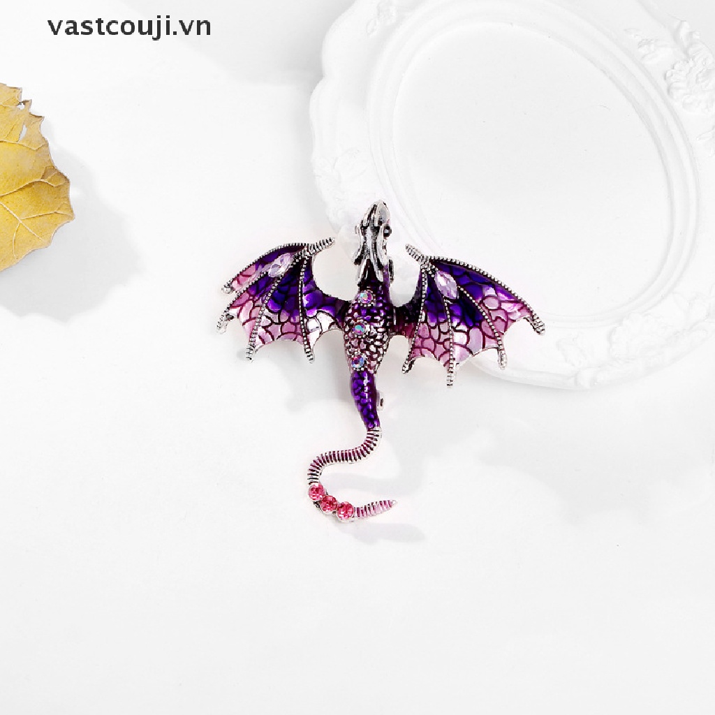 Ghim Cài Áo Hình Rồng Bay Đính Đá Độc Đáo Cho Nam Và Nữ